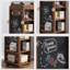 Bibliothèque rotative en bois massif Nut-Brown