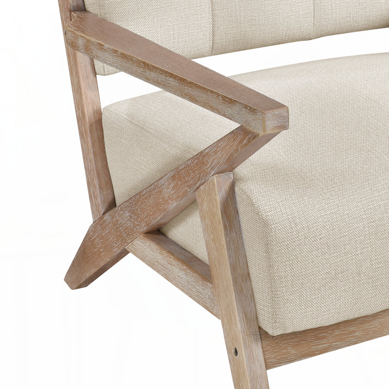 Chaise d'appoint moderne avec dossier capitonné 1pc, Sable