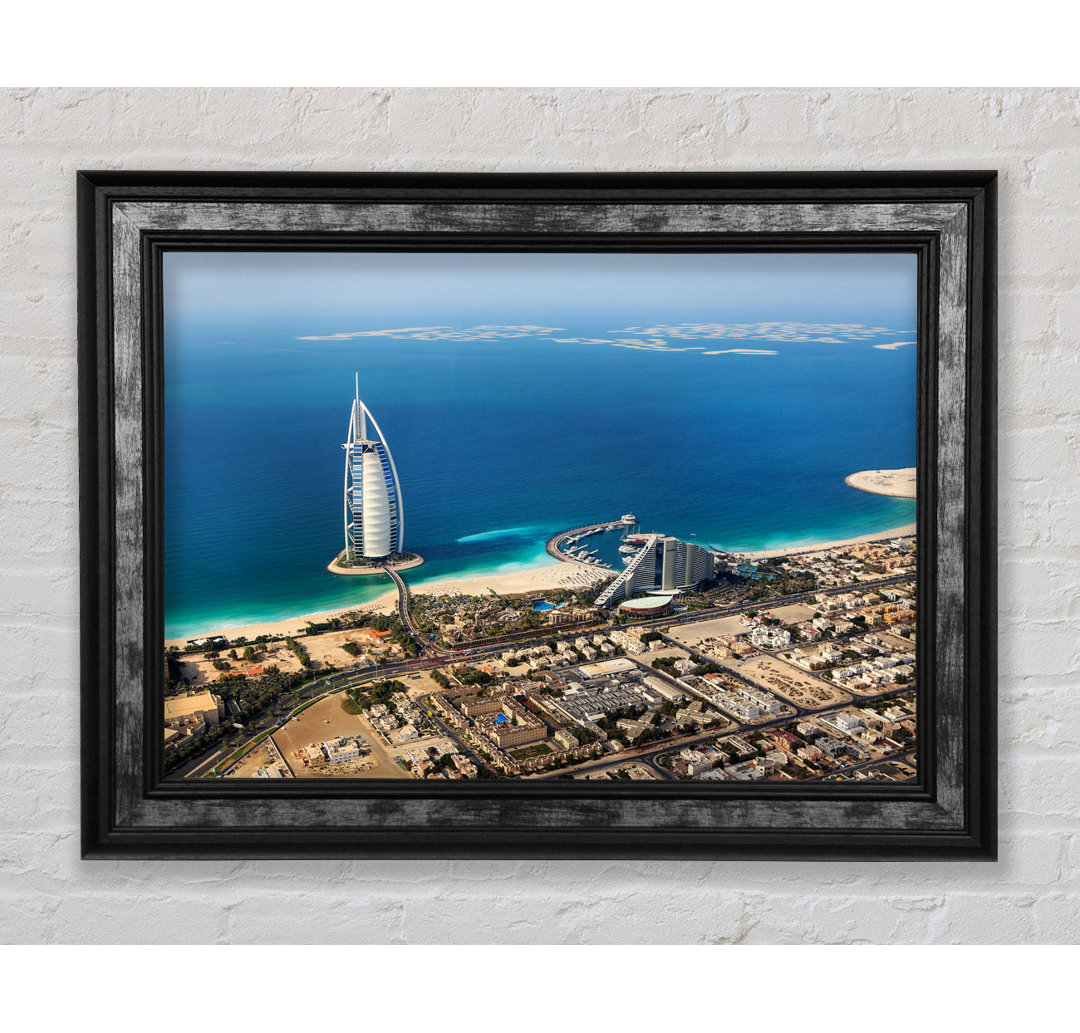 Die Küstenlinie des Burj Al Arab - Einzelne Bilderrahmen Kunstdrucke