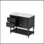 Meuble-lavabo autoportant de 36 pouces avec lavabo sous-comptoir en céramique, 4 tiroirs et structure en bois massif noir-757702352
