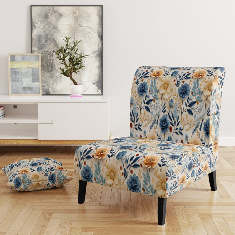 Fauteuil de chambre d'appoint rembourré style méditerranéen Flora
