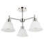 Gatwick 3-Light 52cm Silver Semi Flush Mount Ceiling Light Alabaster Style Glass