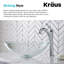 Glass Circular Vessel Bathroom Sink with Faucet-35841289