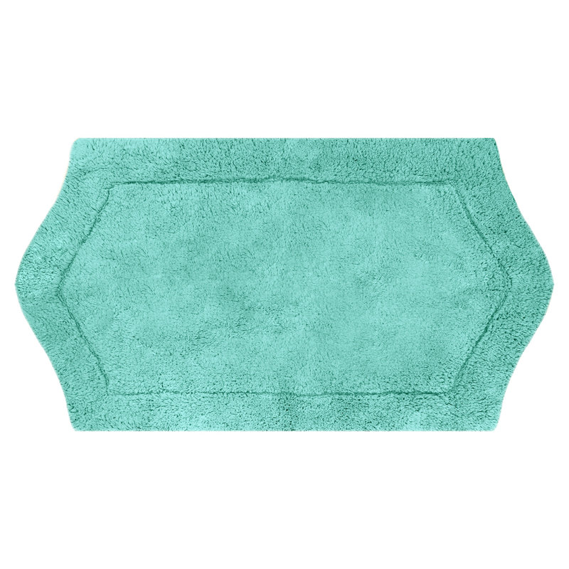 Tapis pour salle de bain Morissette, L 24 po x L 40 po, Turquoise
