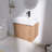  Lavenia 24" Modern Wall Mounted Bathroom Vanity with Resin Sink, Soft-Close Doors-421509646-421509641