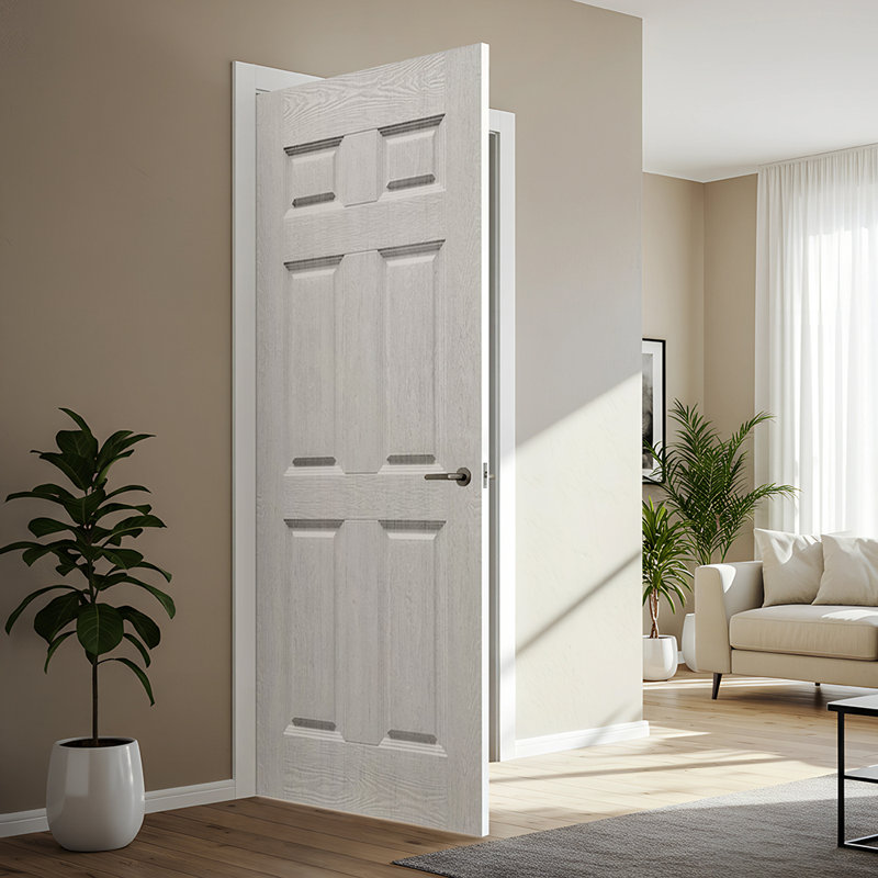 Dalle de porte intérieure blanche 6 panneaux, 34 po x 80 po