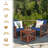 Oxford Outdoor 3 Pieces Acacia Wood Patio Furniture Set with Coffee Table-2066364688