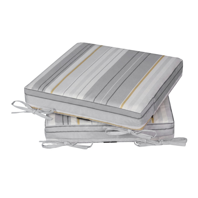 Coussin de siège d'extérieur imperméable pour mobilier de patio, 20 x 18, ensemble de 2, 3", L 20 po x P 18 po