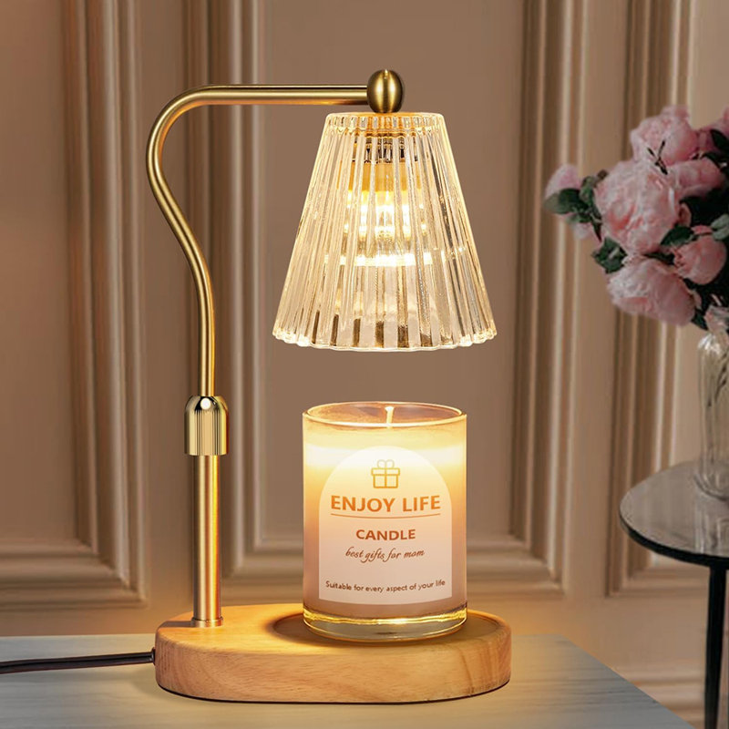 Lampe chauffante à hauteur réglable avec gradateur, Doré
