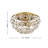 Rosa 3-Light Brushed Brass Glam Daisy Flower Crystal Blossom Flush Mount