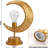 Ornamental Decorative Table Lamp, Battery Powered LED Crescent Lamp Decorative, Bedroom Bedside Desktop Table Lamp Decorative, Moon Bulb Model