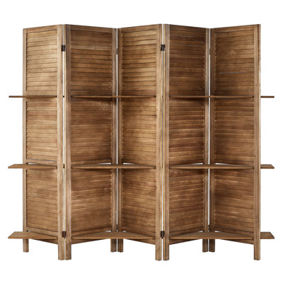 Double-Side Room Divider with Shelves for Room Separation