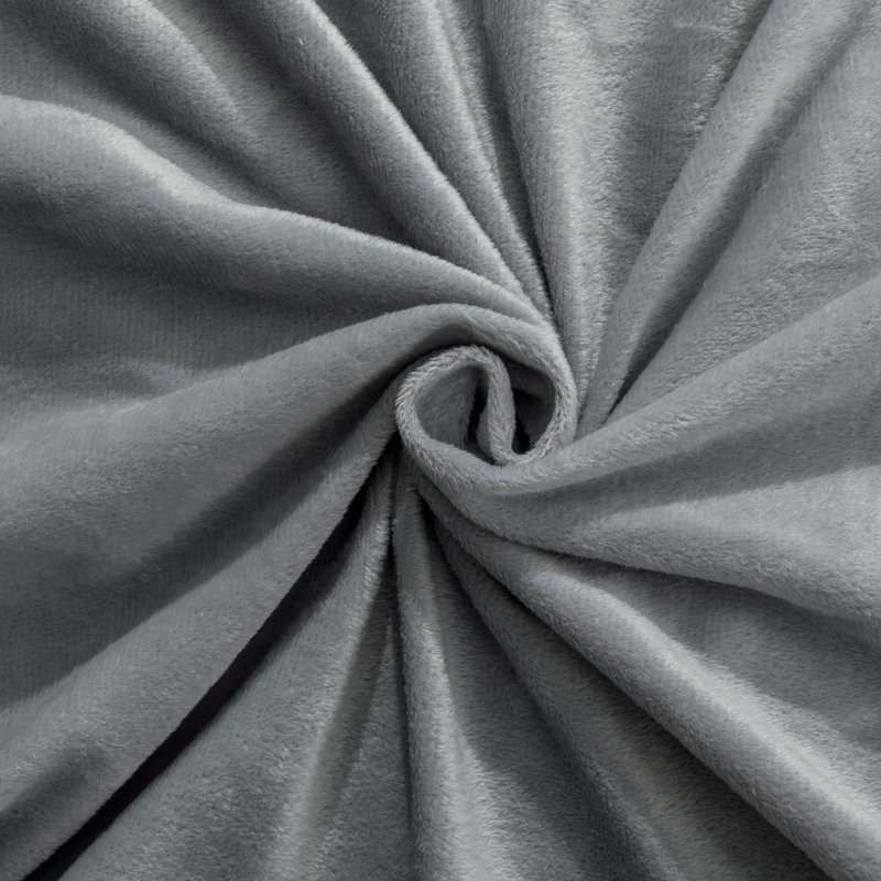 Velvet Zipper Body Pillowcase, Smoke Grey