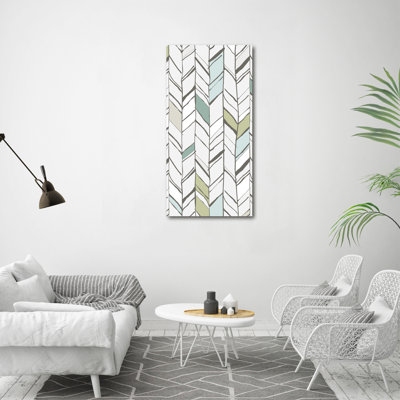 Herringbone Pattern - Wrapped Canvas Print