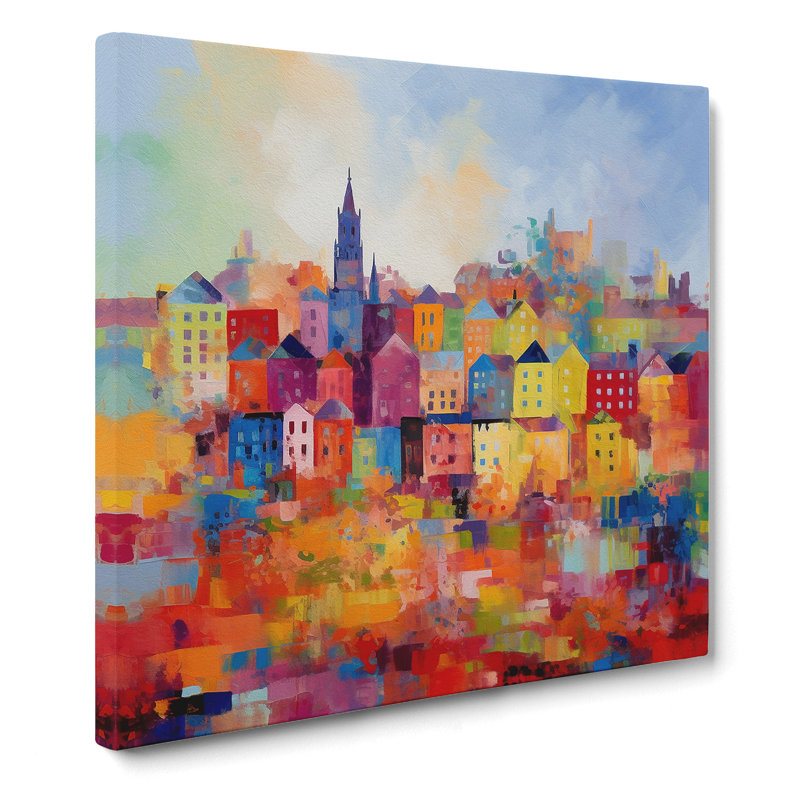 City Of Cardiff Colour Field No.3 - Wrapped Canvas, 50cm H x 50cm W x 3cm D