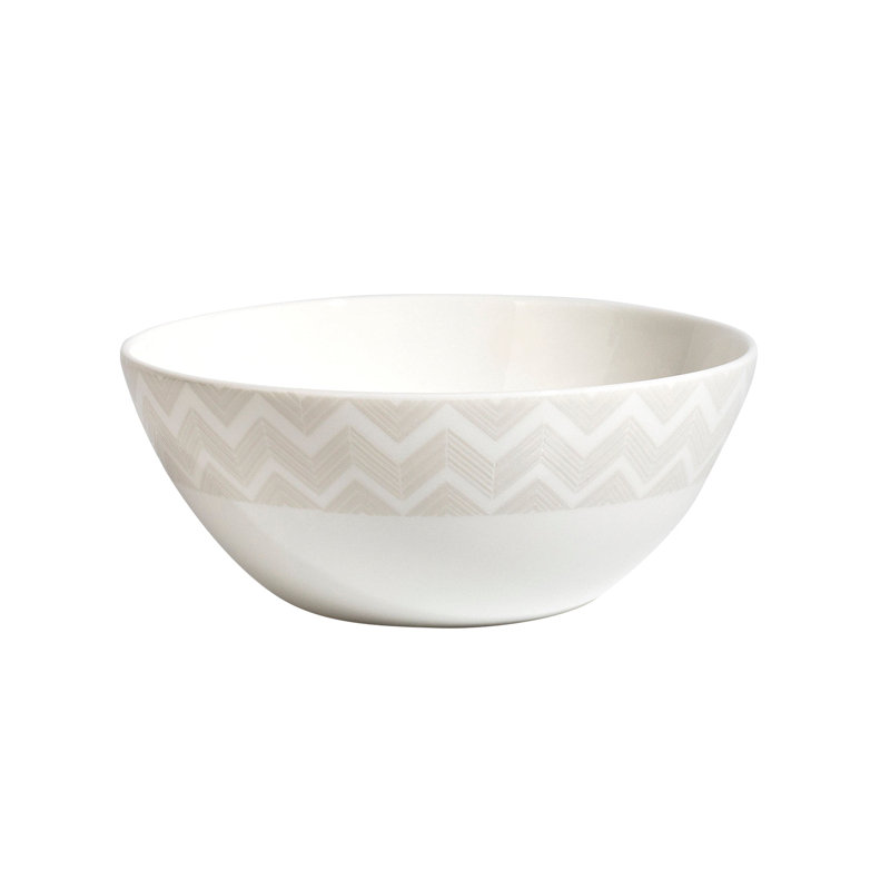 Zig Zag Bone China Soup Bowl