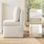 Chaise rembourrée avec espace de rangement