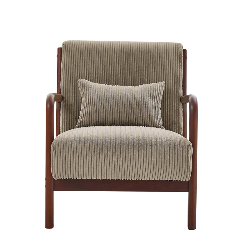 Fauteuil en velours côtelé Corduroy, Camel, Brun