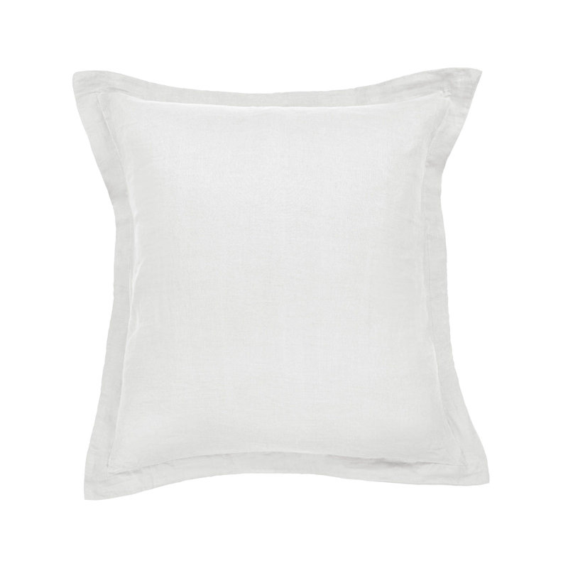 26" X 26" French Linen Euro Pillow With Flange, Pebble Heather
