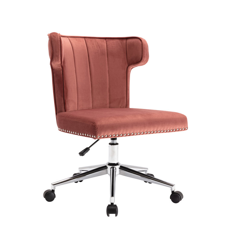 Velvet Task Chair, Pink