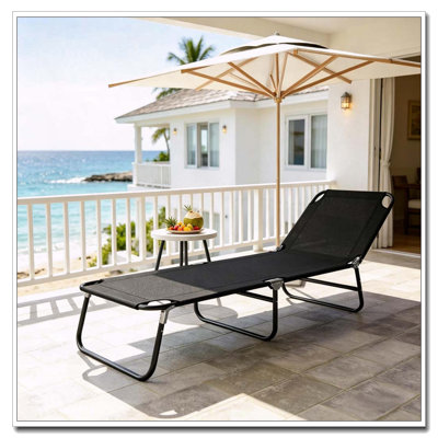 Chaise longue pliante pour bronzer