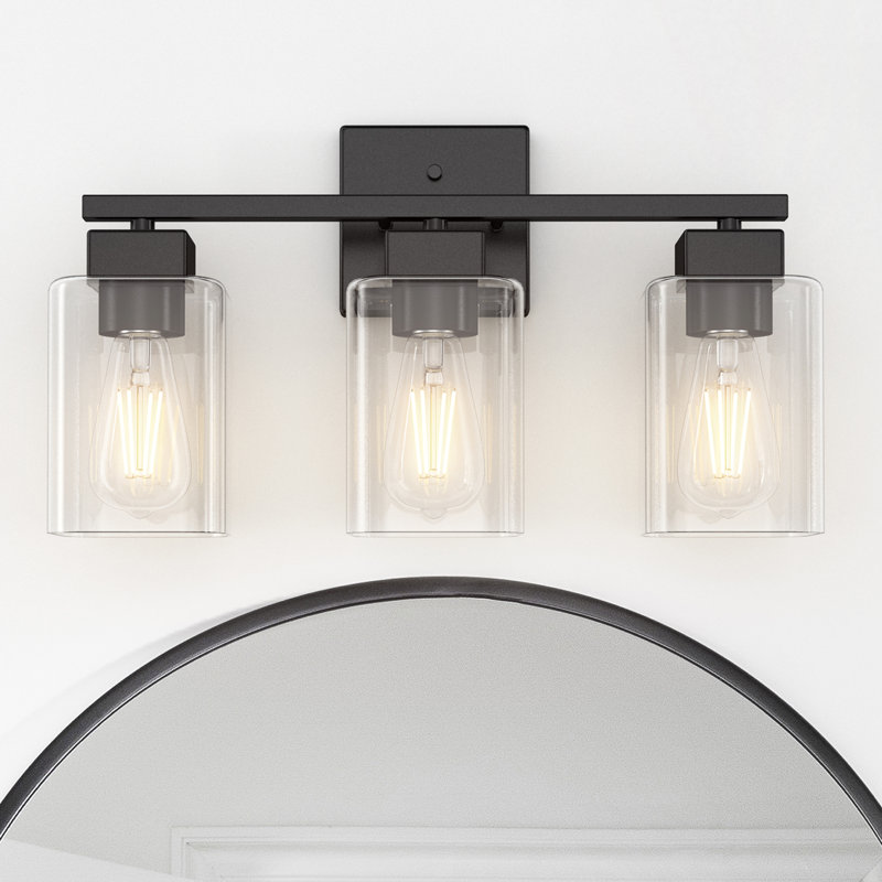 Hartshorn Vanity Light, Matte Black, 3 Lights