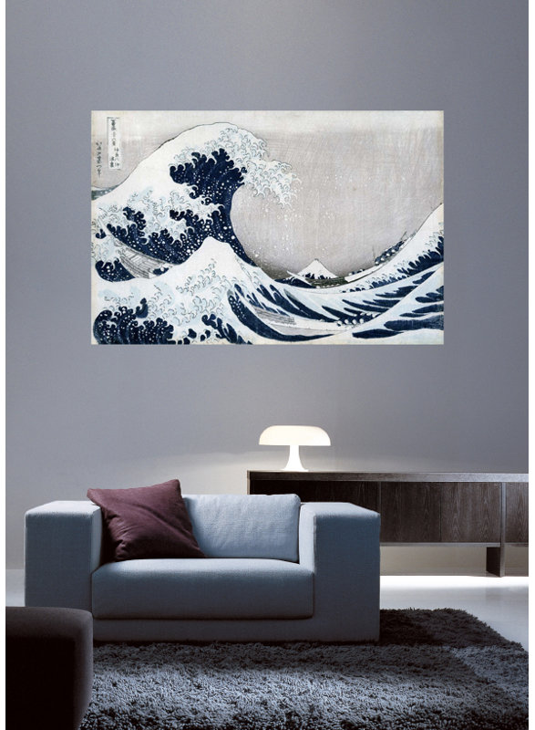 Adhésif décoratif Hokusai, la grande vague de Kanagawa (19e), 24 po x 36 po