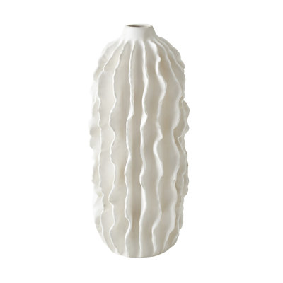 Vase Sea Ribbon - blanc mat