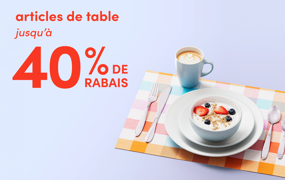 articles de table en solde