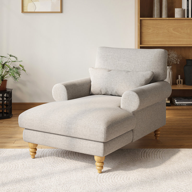 Upholstered Chaise Lounge With Adjustable Backrest