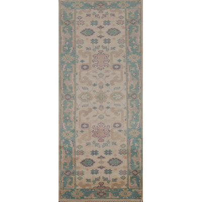 Handmade Oushak Oriental Runner Rug 3x8