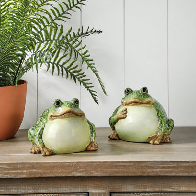 6.5" Terracotta Sitting Bull Frog 