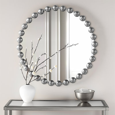 Marlowe Beaded Round Wall Mirror