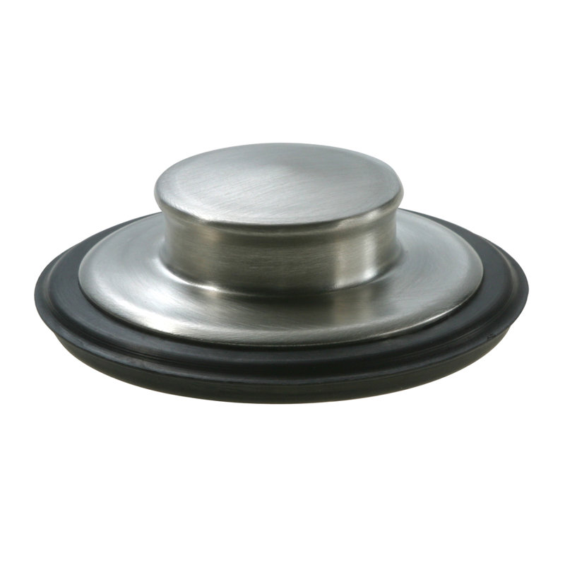 Stainless Steel and Black Kitchen Sink Stopper
