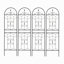 Paquet de 2 treillis de jardin en métal 71 po x 19,7 po antirouille pour plantes grimpantes