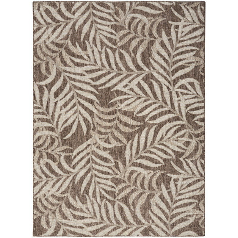 Almer Floral Indoor / Outdoor Rug, Rectangle 5' x 7'
