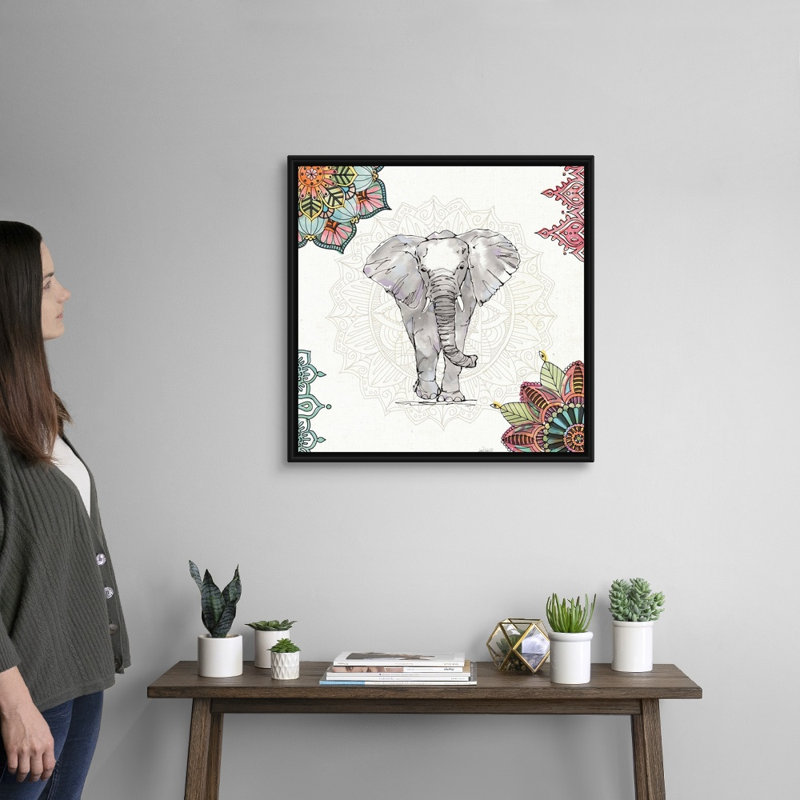 Reproduction d'art sur toile, Toile avec cadre noir, H 26 po x l 26 po x P 2 po