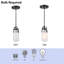 Luminaire suspendu industriel noir avec verre givré Industrial Home