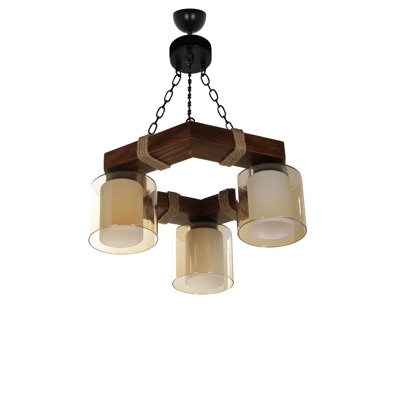 Lustre 3 lumières à abat-jour Posey