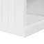 Bureau d'ordinateur en L avec 2 espaces de rangement et 3 tiroirs, blanc pour la maison, meubles fonctionnels, salon moderne, solution généreuse