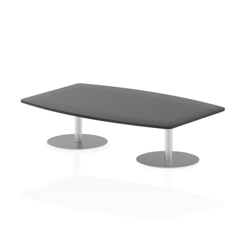 Levolia Rectangle Conference Table, Black, 47.5cm H x 180cm W x 120cm D