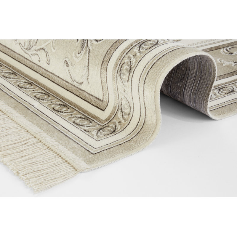 Tufted Cream/Beige Rug, Rectangle 160 x 230cm