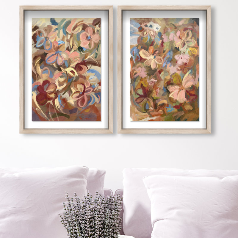 Moving Eden Set Set by Oliver Gal, 62"H x 42"W, Natural Oak Shadowbox
