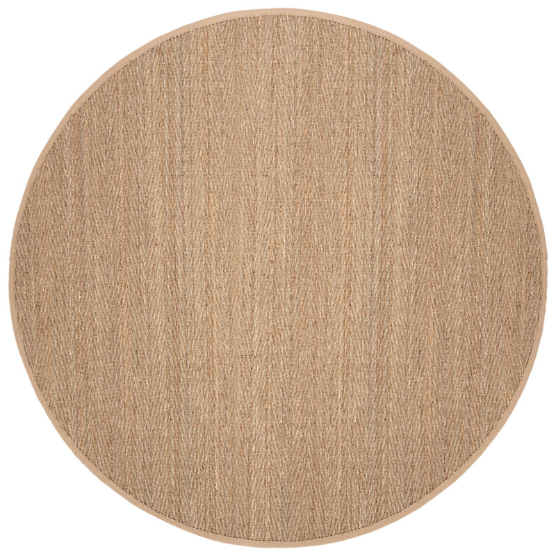 Tapis naturel / beige Carolene Seagrass, Rond 4 pi