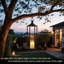 2-Piece Sand Black Modern Farmhouse Metal Candle Lantern Set with Timer Flameless LED Candles, Indoor Outdoor Home Patio Porch Garden Decor, 34cm & 43cm-196574040