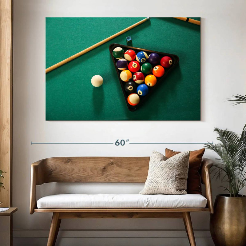 Outils de jeu de billard, H 34 po x l 51 po