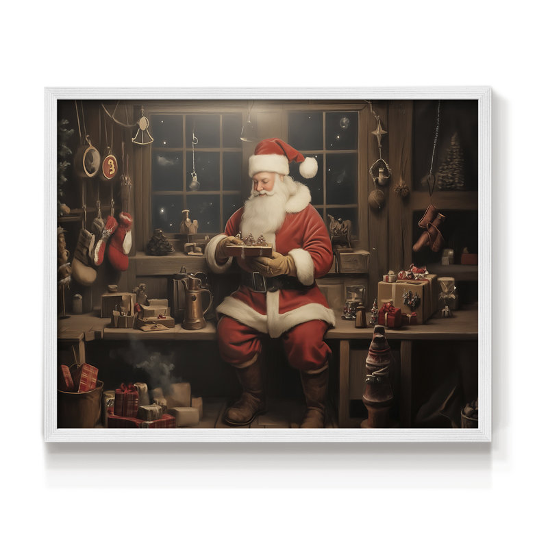 Art de Noël - CMXI - Reproduction encadrée - Restickable, H 22 po x l 28 po, Blanc