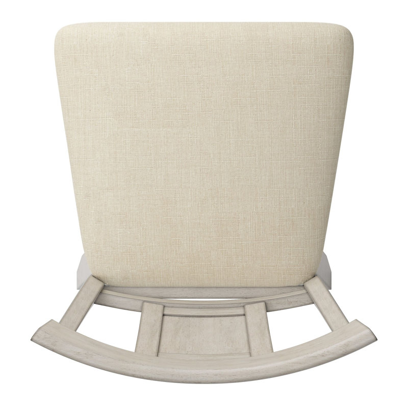 Fortville Swivel Upholstered Counter Stool, Antique White, Bar Stool (30.59” Seat Height)