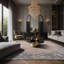 Tapis gris soyeux et moelleux-846139838