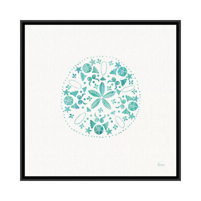 «Sea Charms II Teal, No Words» par Véronique Charron, impression sur toile tendue